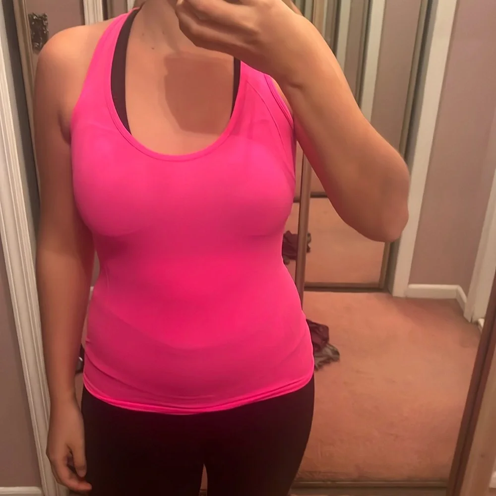 SO Pink Racerback Tank Size Small - Picture 2 of 7